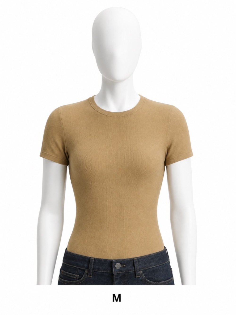 Bombas Pima Cotton Slim Crew Neck T-Shirt Toffee Medium NWT Peruvian Soft